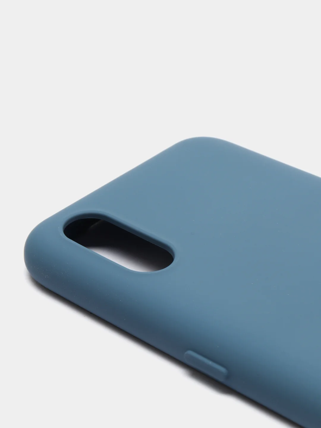 Синий меланж чехол Samsung A01 с бархатом внутри