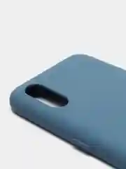 Синий меланж чехол Samsung A01 с бархатом внутри