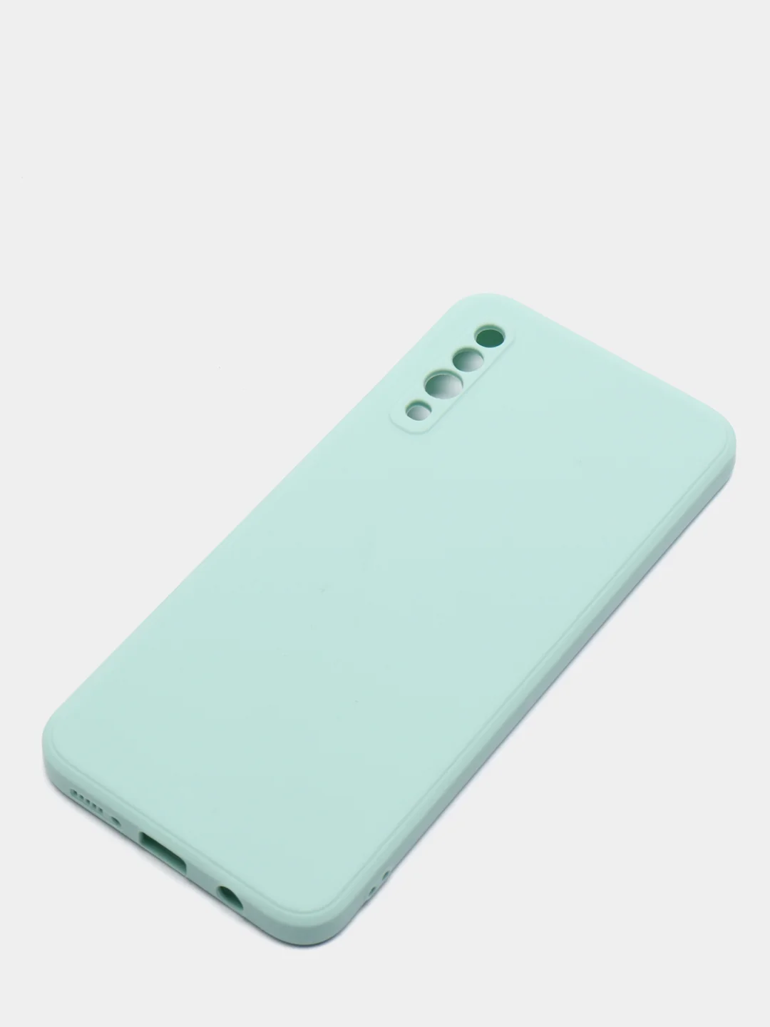 Бирюзовый чехол с защитой камеры и бархатом внутри для SAMSUNG A50, A30S