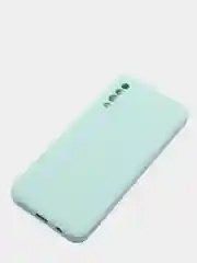 Бирюзовый чехол с защитой камеры и бархатом внутри для SAMSUNG A50, A30S