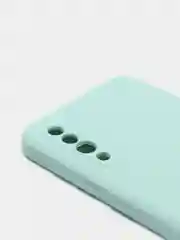 Бирюзовый чехол с защитой камеры и бархатом внутри для SAMSUNG A50, A30S