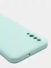 Бирюзовый чехол с защитой камеры и бархатом внутри для SAMSUNG A50, A30S