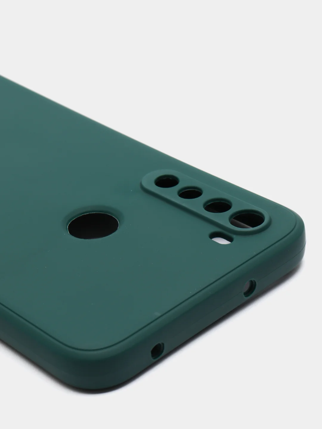 Зеленый чехол с защитой камеры и бархатом внутри для Xiaomi Redmi Note 8