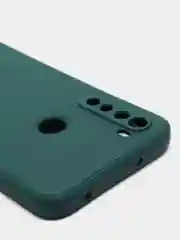 Зеленый чехол с защитой камеры и бархатом внутри для Xiaomi Redmi Note 8