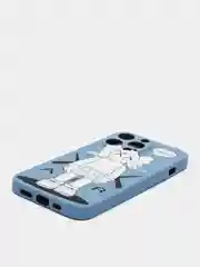 Синий меланж светящийся чехол-накладка LUXO для iPhone 13 Pro с флуоресцентным рисунком KAWS