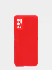 Красный чехол с защитой камеры и бархатом внутри Xiaomi Poco M3 pro, Redmi Note 10T