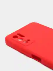 Красный чехол с защитой камеры и бархатом внутри Xiaomi Poco M3 pro, Redmi Note 10T