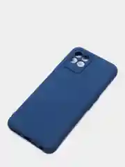 Темно-синий чехол с защитой камеры и бархатом внутри Realme 8i