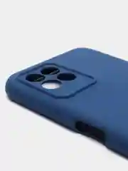 Темно-синий чехол с защитой камеры и бархатом внутри Realme 8i