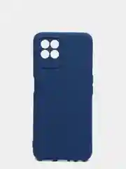 Темно-синий чехол с защитой камеры и бархатом внутри Realme 8i