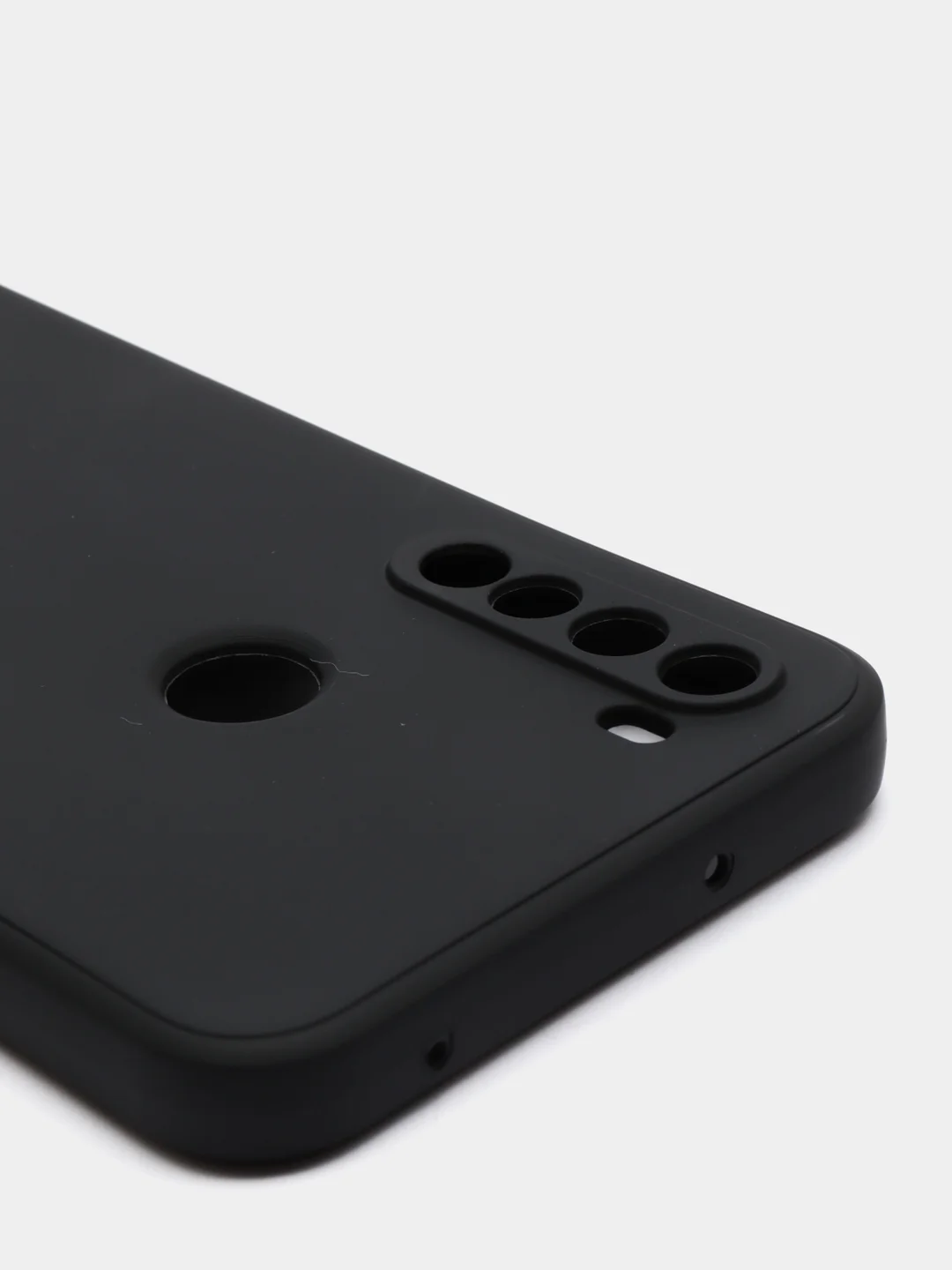 Черный чехол для REDMI NOTE 8T с защитой камеры и бархатом внутри