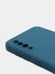 Синий чехол с защитой камеры и бархатом внутри для SAMSUNG A50, A30S