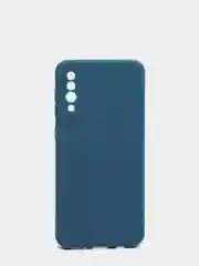 Синий чехол с защитой камеры и бархатом внутри для SAMSUNG A50, A30S