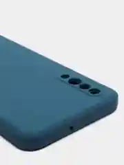 Синий чехол с защитой камеры и бархатом внутри для SAMSUNG A50, A30S