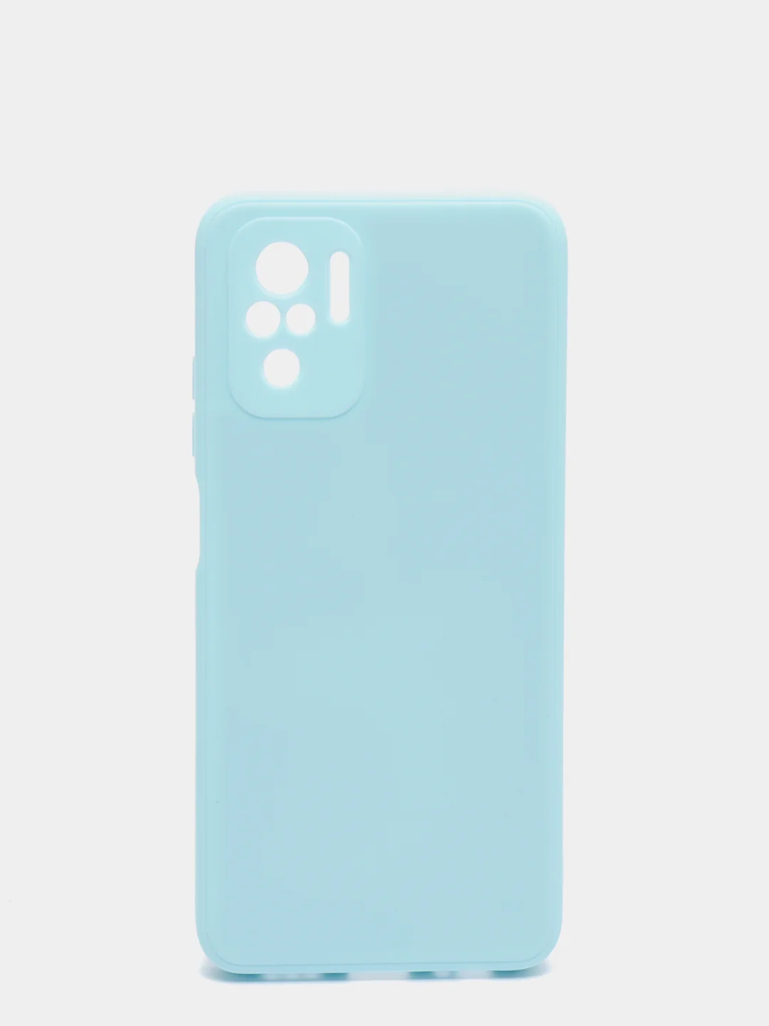 Голубой чехол с защитой камеры и бархатом внутри Xiaomi POCO M5S / Redmi Note 10, Redmi Note 10s