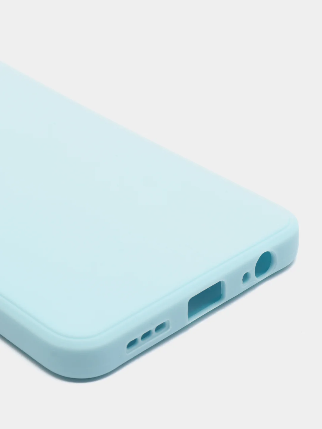 Голубой чехол с защитой камеры и бархатом внутри Xiaomi POCO M5S / Redmi Note 10, Redmi Note 10s