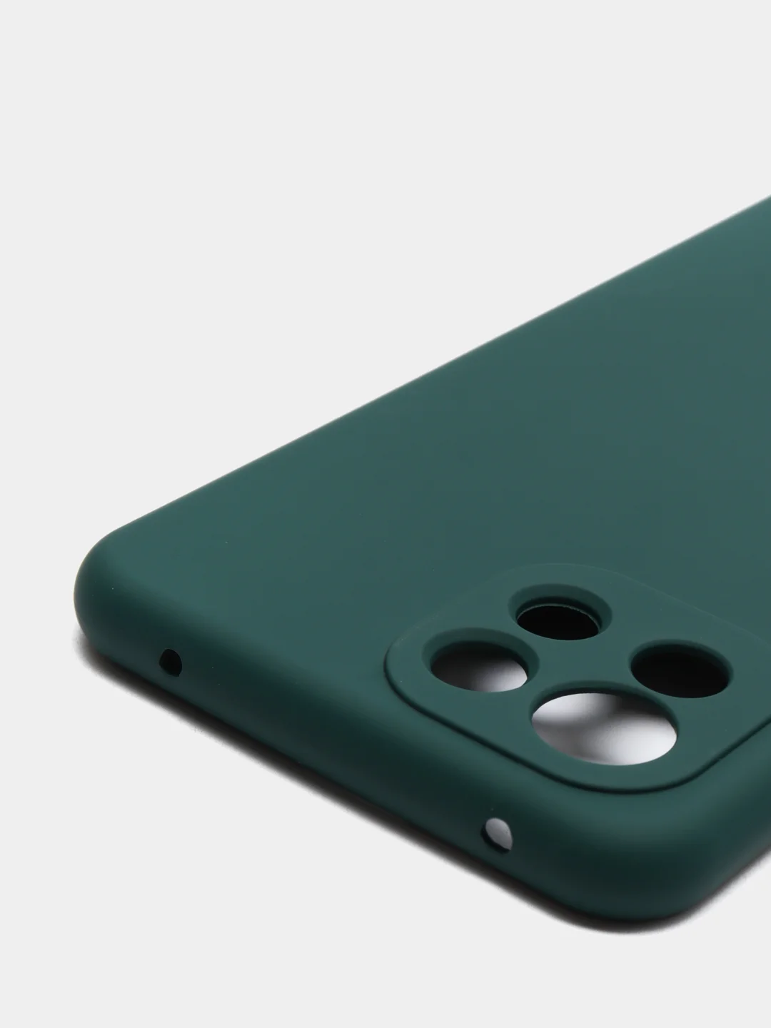 Тёмно-зелёный чехол Xiaomi Mi 11 Lite c защитой камеры и бархатом внутри