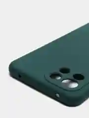 Тёмно-зелёный чехол Xiaomi Mi 11 Lite c защитой камеры и бархатом внутри