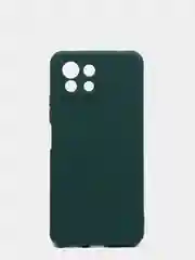 Тёмно-зелёный чехол Xiaomi Mi 11 Lite c защитой камеры и бархатом внутри