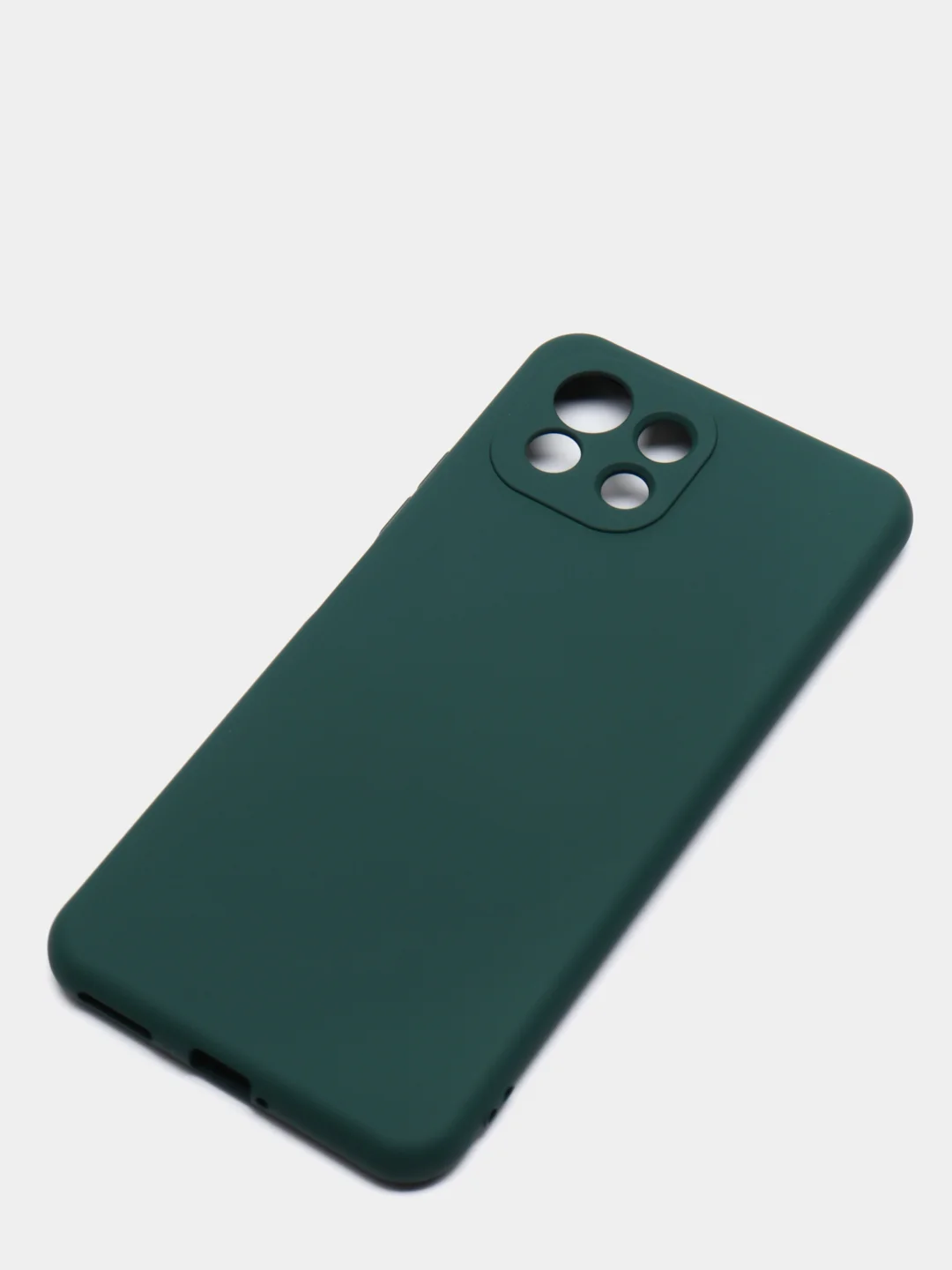 Тёмно-зелёный чехол Xiaomi Mi 11 Lite c защитой камеры и бархатом внутри