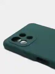 Тёмно-зелёный чехол Xiaomi Mi 11 Lite c защитой камеры и бархатом внутри