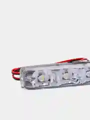 Дневные ходовые огни, LED 6шт., пласт. корп., 155мм, 12V, белый, 2шт