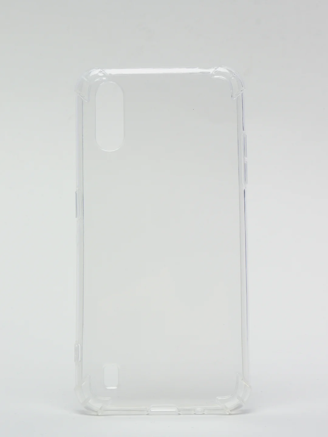 Чехол-накладка для Galaxy A01, A015 2020, противоударный силикон, прозрачный