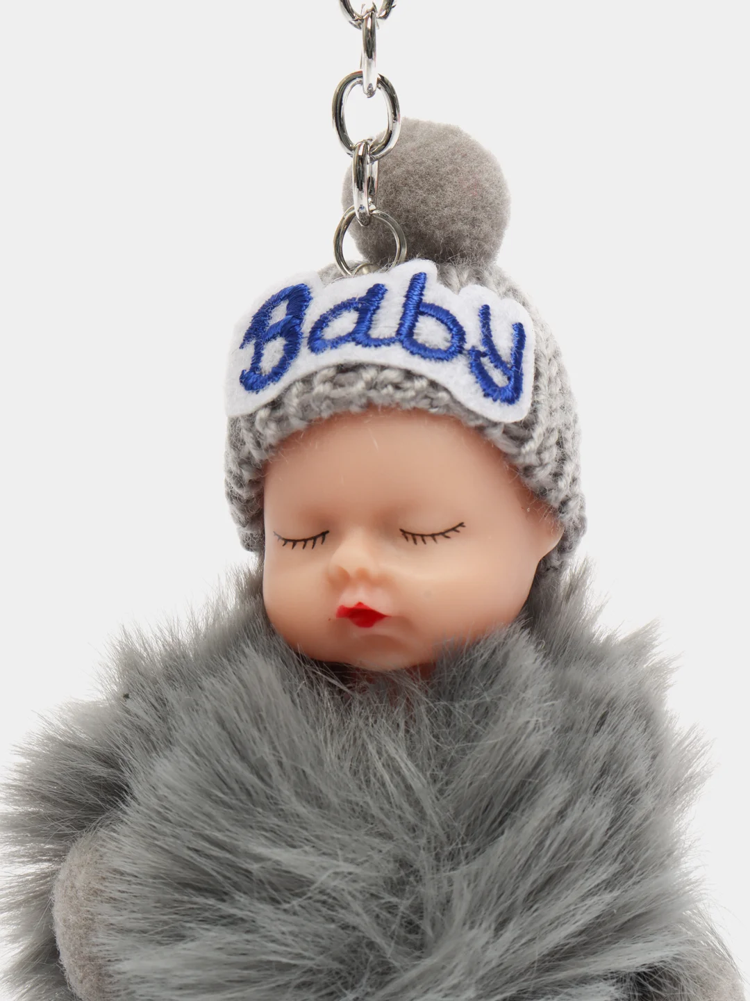 Серый брелок мягкий "Baby"