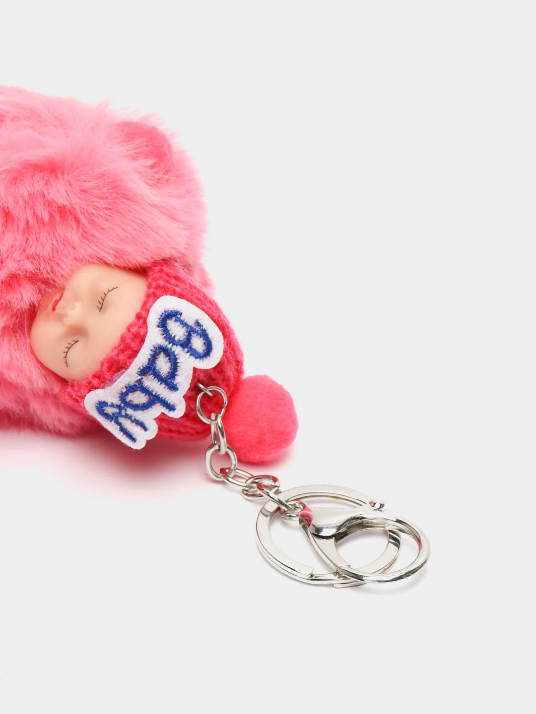 Тёмно-розовый брелок мягкий "Baby"
