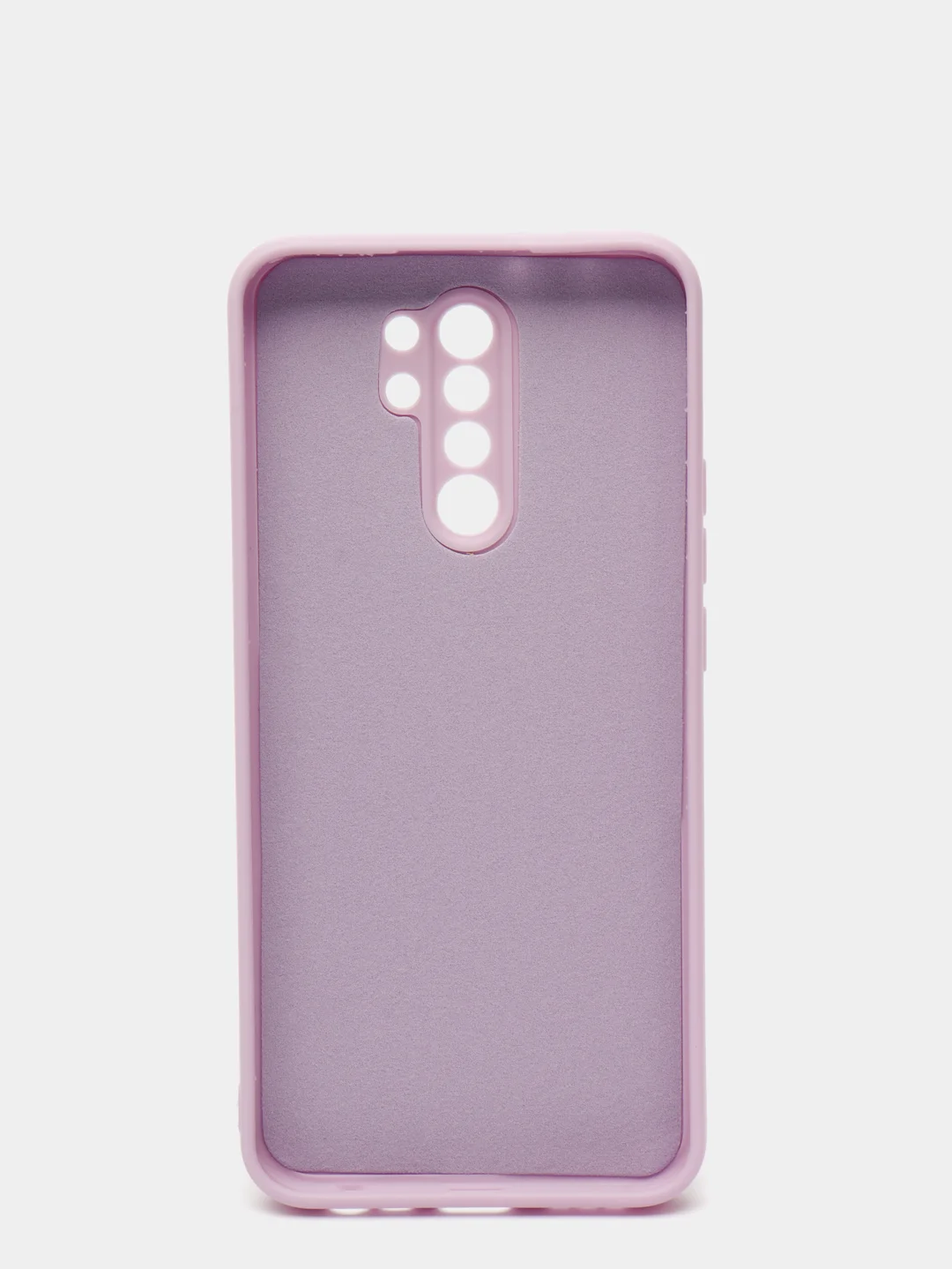 Сиреневый чехол с защитой камеры и бархатом внутри для Xiaomi Redmi 9