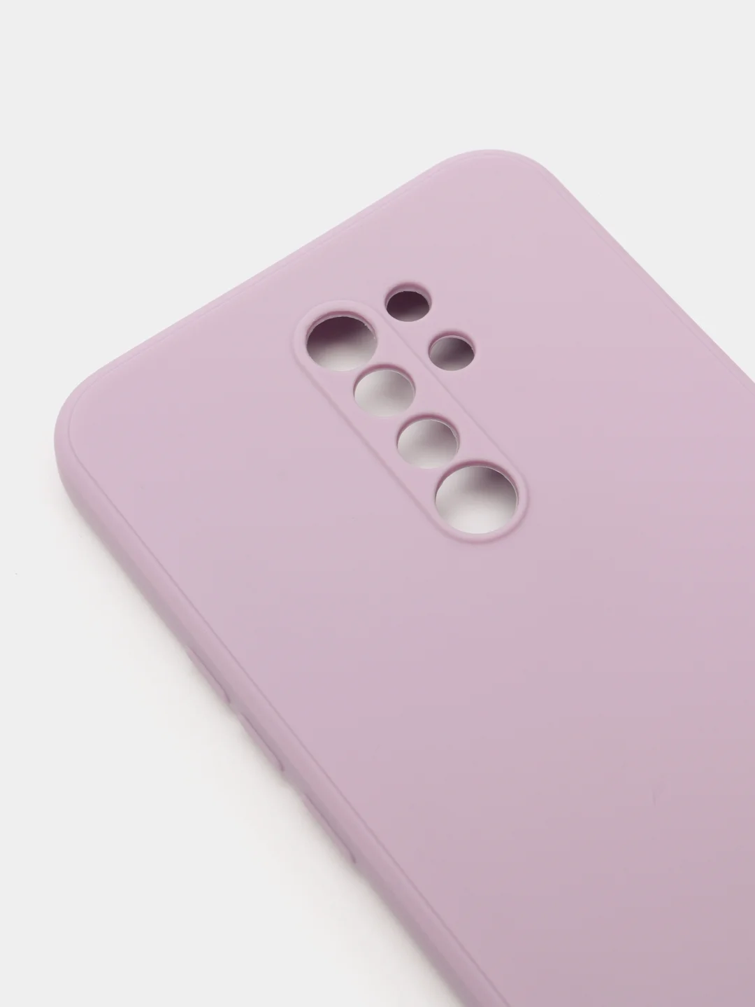 Сиреневый чехол с защитой камеры и бархатом внутри для Xiaomi Redmi 9