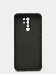 Черный чехол с защитой камеры и бархатом внутри для Xiaomi Redmi 9