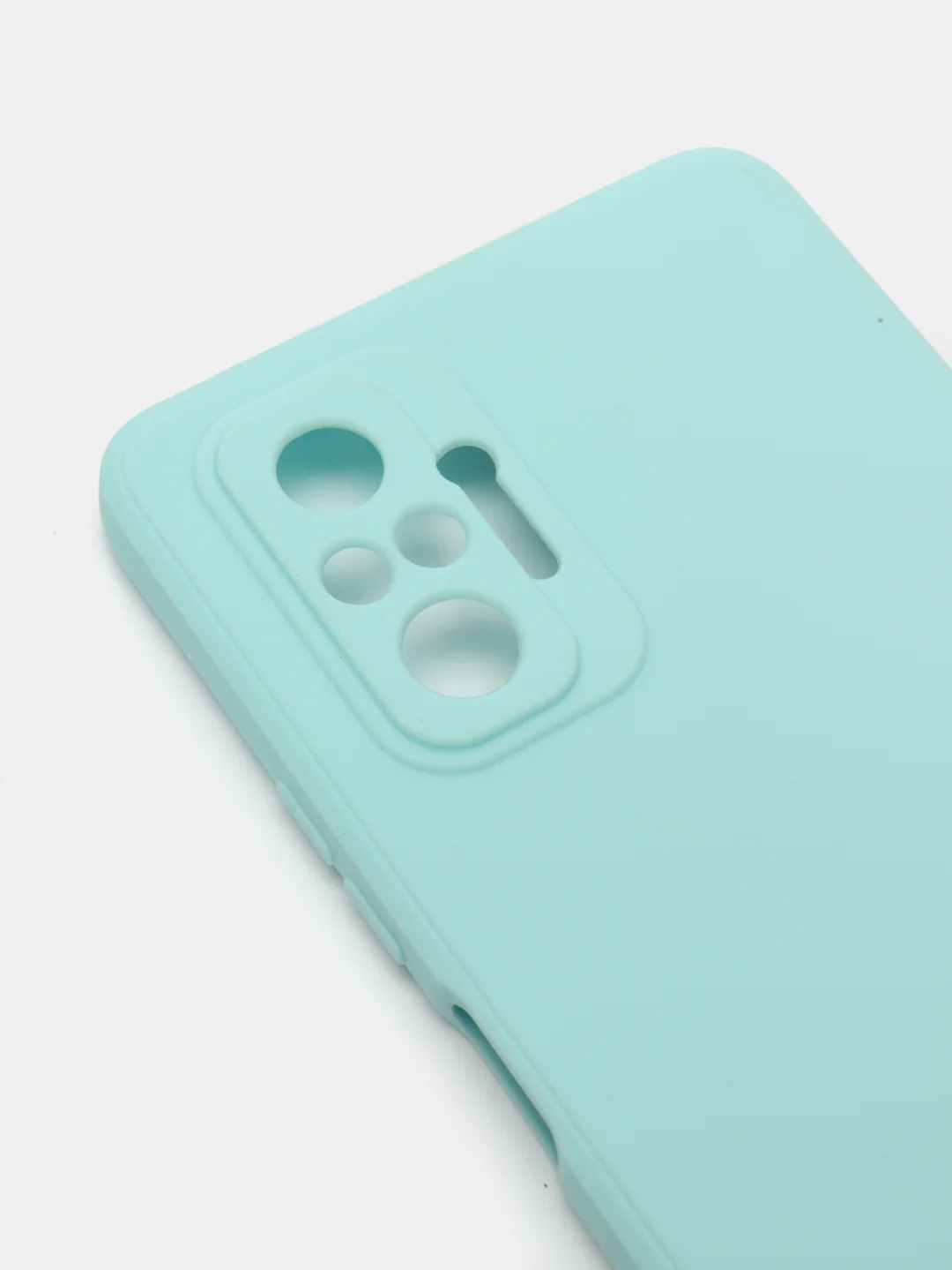 Голубой чехол для Xiaomi Redmi NOTE 10 pro с защитой камеры и бархатом внутри