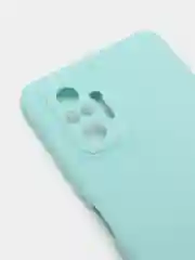 Голубой чехол для Xiaomi Redmi NOTE 10 pro с защитой камеры и бархатом внутри
