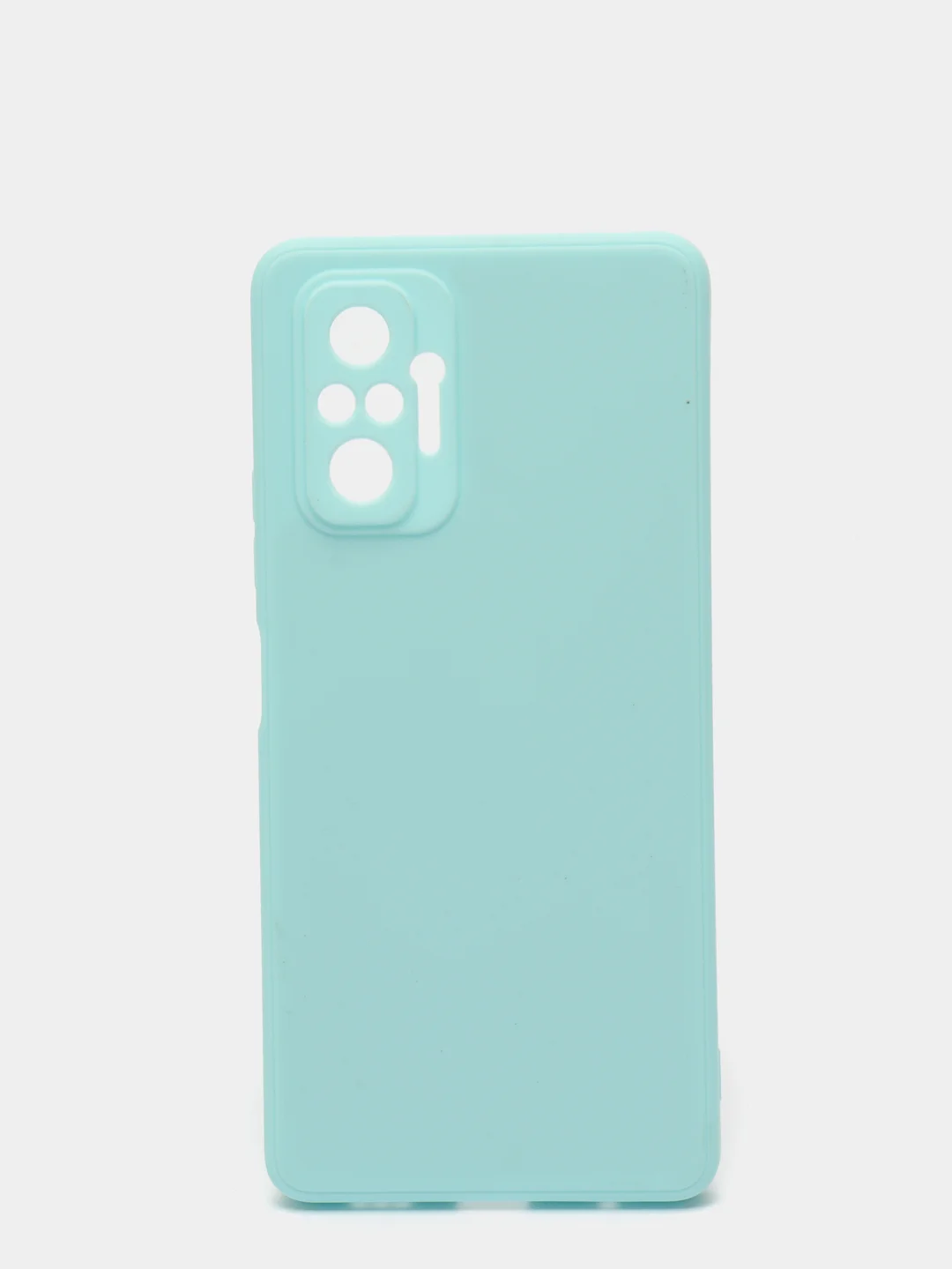 Голубой чехол для Xiaomi Redmi NOTE 10 pro с защитой камеры и бархатом внутри