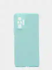 Голубой чехол для Xiaomi Redmi NOTE 10 pro с защитой камеры и бархатом внутри