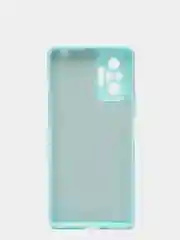 Голубой чехол для Xiaomi Redmi NOTE 10 pro с защитой камеры и бархатом внутри