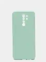 Бирюзовый чехол с защитой камеры и бархатом внутри для Xiaomi Redmi 9