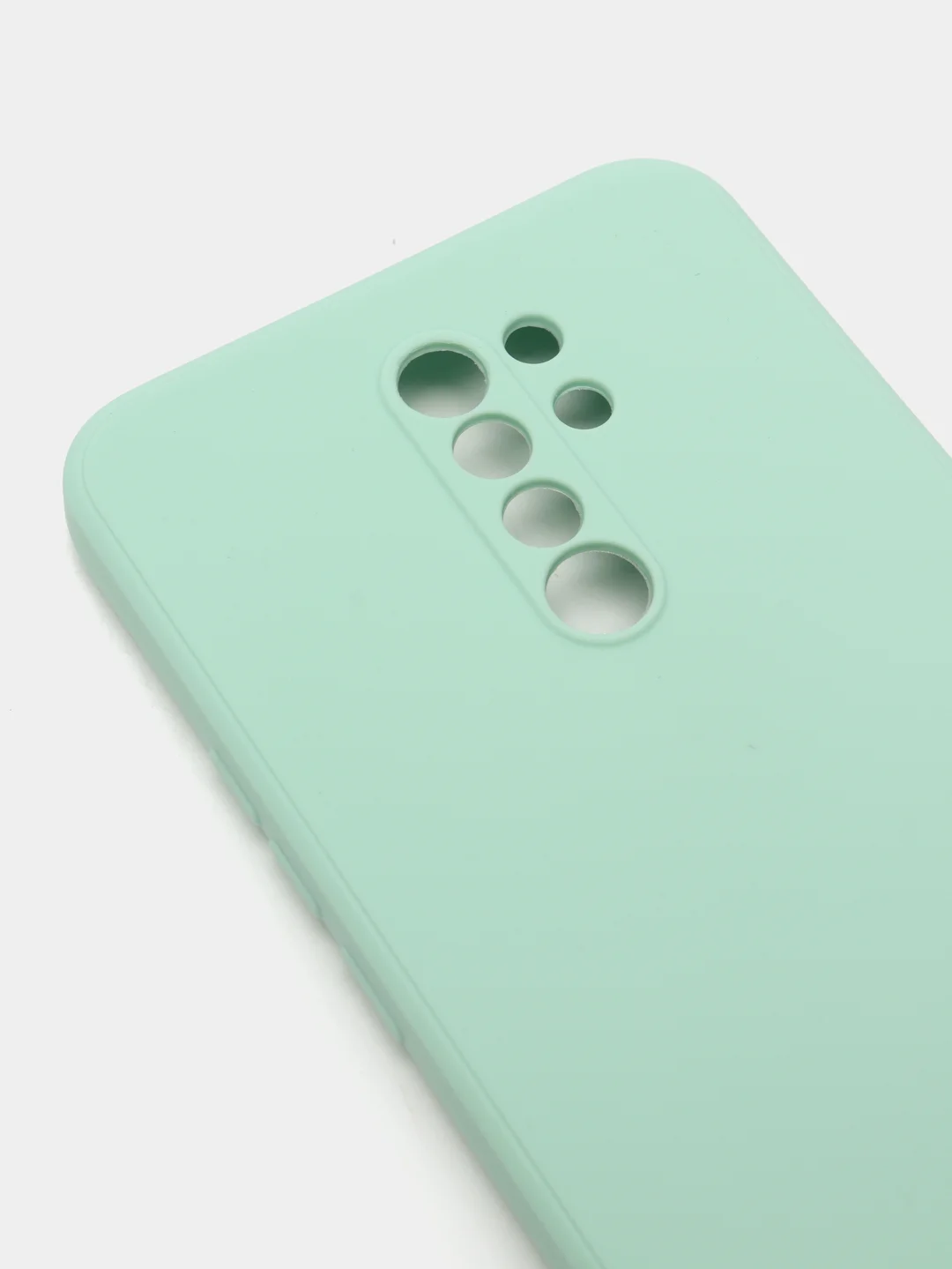 Бирюзовый чехол с защитой камеры и бархатом внутри для Xiaomi Redmi 9