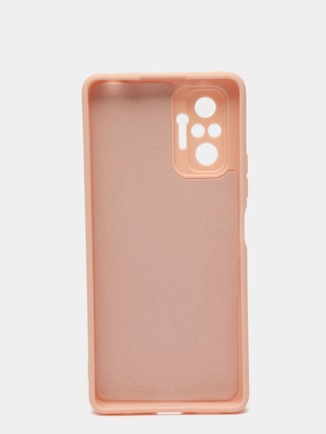 Розовый чехол с защитой камеры и бархатом внутри Xiaomi POCO M5S / Redmi Note 10, Redmi Note 10s
