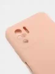 Розовый чехол для Xiaomi Redmi NOTE 10 pro с защитой камеры и бархатом внутри