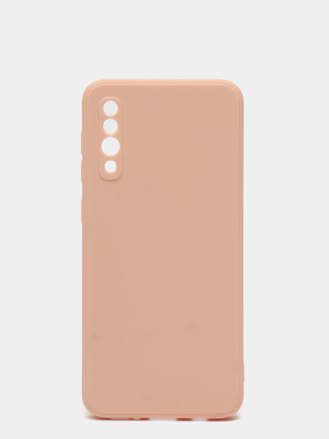Розовый чехол с защитой камеры и бархатом внутри для SAMSUNG A50, A30S