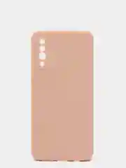 Розовый чехол с защитой камеры и бархатом внутри для SAMSUNG A50, A30S