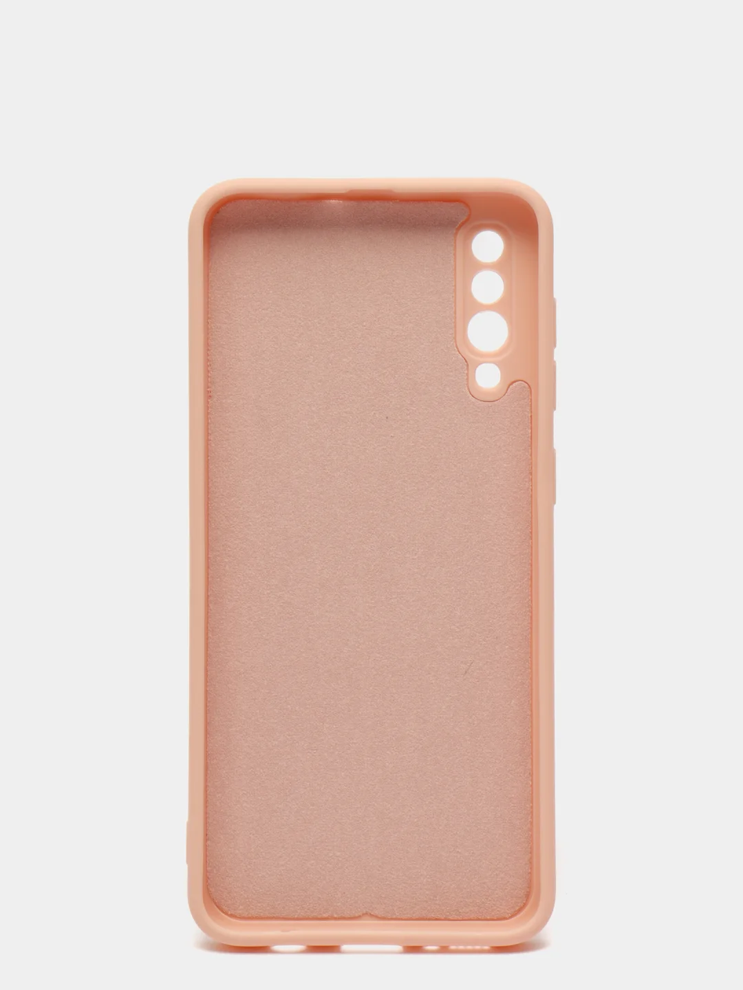 Розовый чехол с защитой камеры и бархатом внутри для SAMSUNG A50, A30S