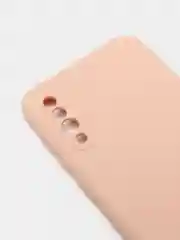 Розовый чехол с защитой камеры и бархатом внутри для SAMSUNG A50, A30S