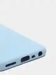 Голубой чехол с защитой камеры и бархатом внутри Realme 8i