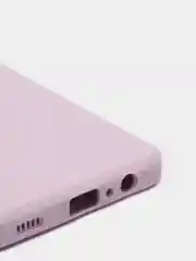 Сиреневый чехол Samsung A12, M12 c защитой камеры и бархатом внутри
