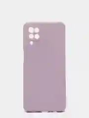 Сиреневый чехол Samsung A12, M12 c защитой камеры и бархатом внутри