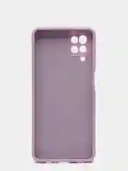 Сиреневый чехол Samsung A12, M12 c защитой камеры и бархатом внутри