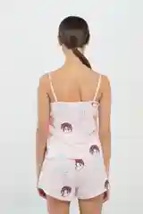Конфетный женская пижама. шорты и майка, маска для сна